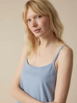 Top aus Bio-Baumwolle, 89 meerblau-weiss ringel, S, GOTS