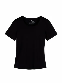 T-Shirt aus Bio-Baumwolle, 01 schwarz, 38, GOTS