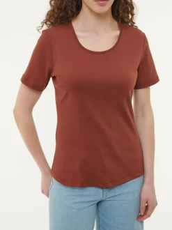 T-Shirt aus Bio-Baumwolle, 76 mahagoni, 38, GOTS