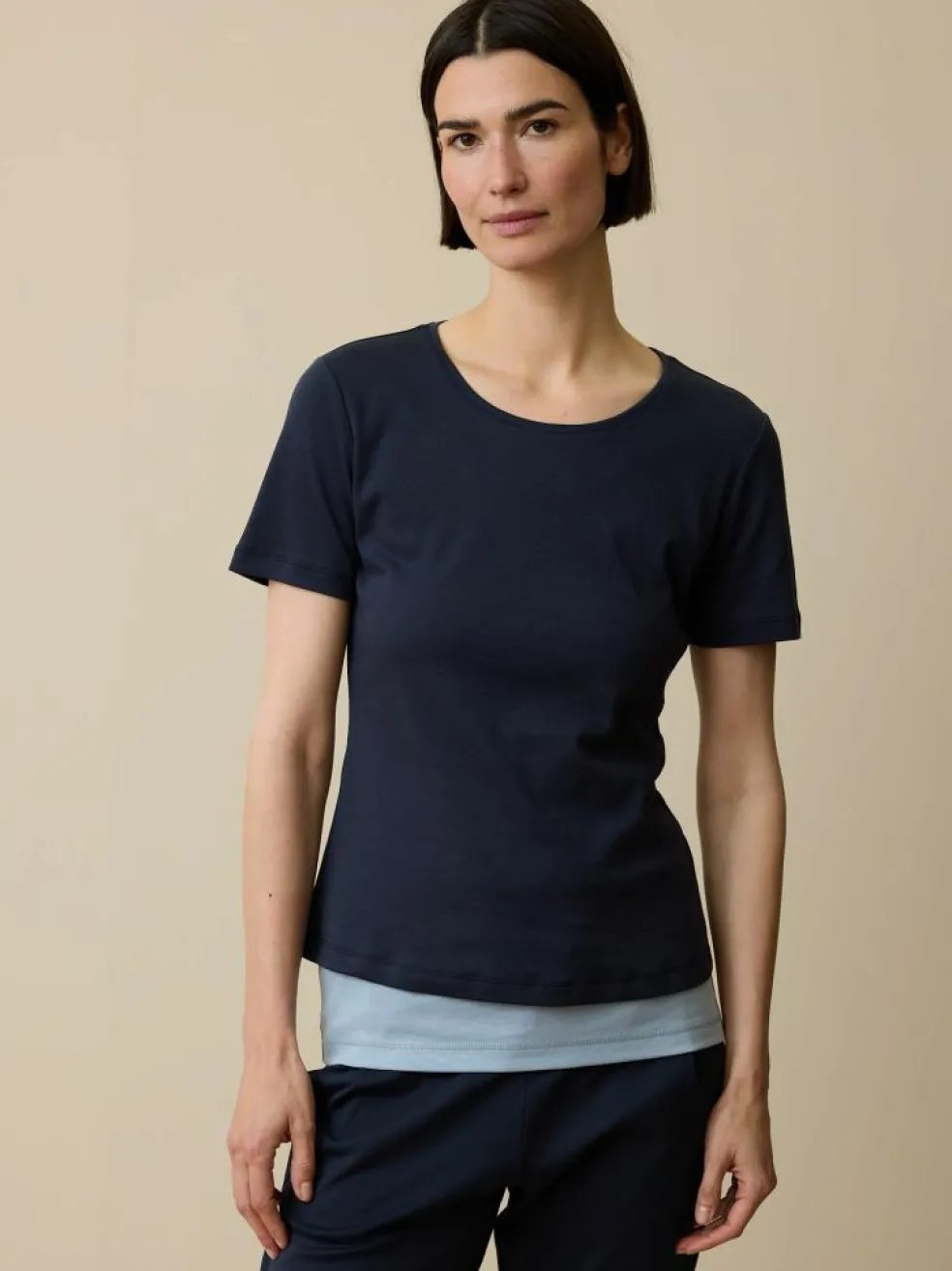 T-Shirt aus Bio-Baumwolle, 81 mitternachtsblau, 38, GOTS