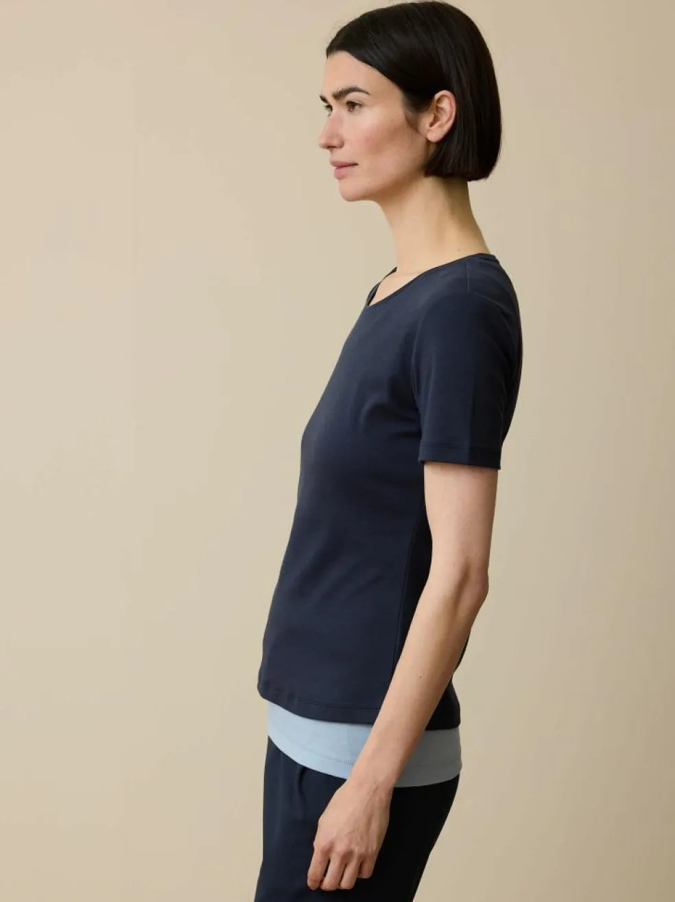 T-Shirt aus Bio-Baumwolle, 81 mitternachtsblau, 38, GOTS