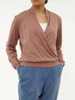 Wickelshirt aus Bio Baumwolle, 71 cappuccino, S, GOTS