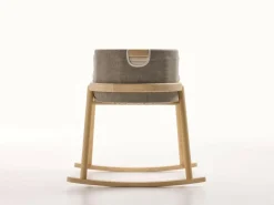 Wiege Serafina, inkl. Housse und Matratze, Wollstoff Tano Natur (79), Esche