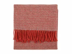 Wohndecke Ilyas, ziegel/ hasel, 130 x 200 cm, 70 % Alpakawolle/30 % Schurwolle (Schaf), Schurwolle kbT