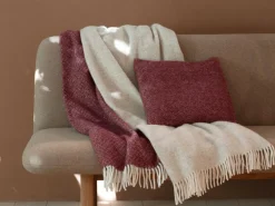 Wohndecke Selma, port, 130 x 200 cm, 100 % Schurwolle (Lamm), eco-wool