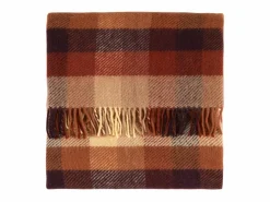 Wohndecke Wiliam, port/ziegel, 130 x 200 cm, 100 % Schurwolle (Lamm), eco-wool