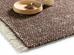 Wollteppich Cheviot, GOTS, Dunkelbraun, 140 x 200 cm