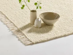 Wollteppich Cheviot, GOTS, Naturweiß ungefärbt, 70 x 140 cm