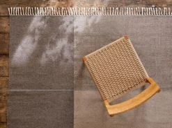 Wollteppich Kelim Mata, Sand/Thymian, 70 x 140 cm