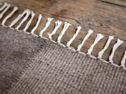 Wollteppich Kelim Mata, Sand/Thymian, 70 x 140 cm