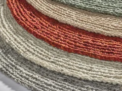 Wollteppich Maglia, Naturweiß ungefärbt, Ø 140 cm