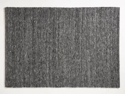 Wollteppich Pascolo, GOTS, Dunkelgrau, 70 x 140 cm