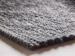Wollteppich Pascolo, GOTS, Dunkelgrau, 70 x 140 cm