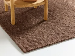 Wollteppich Pascolo, GOTS, Dunkelbraun, 70 x 140 cm