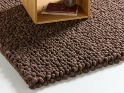 Wollteppich Skywalker, Dunkelbraun, 70 x 140 cm