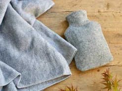 Wärmflaschenbezug Finn, uni grau, 2 L, 100 % Schurwolle (Schaf)