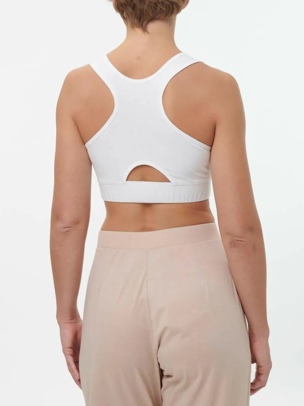 Yoga Bra aus Bio Baumwolle, 11 weiss, 38, GOTS