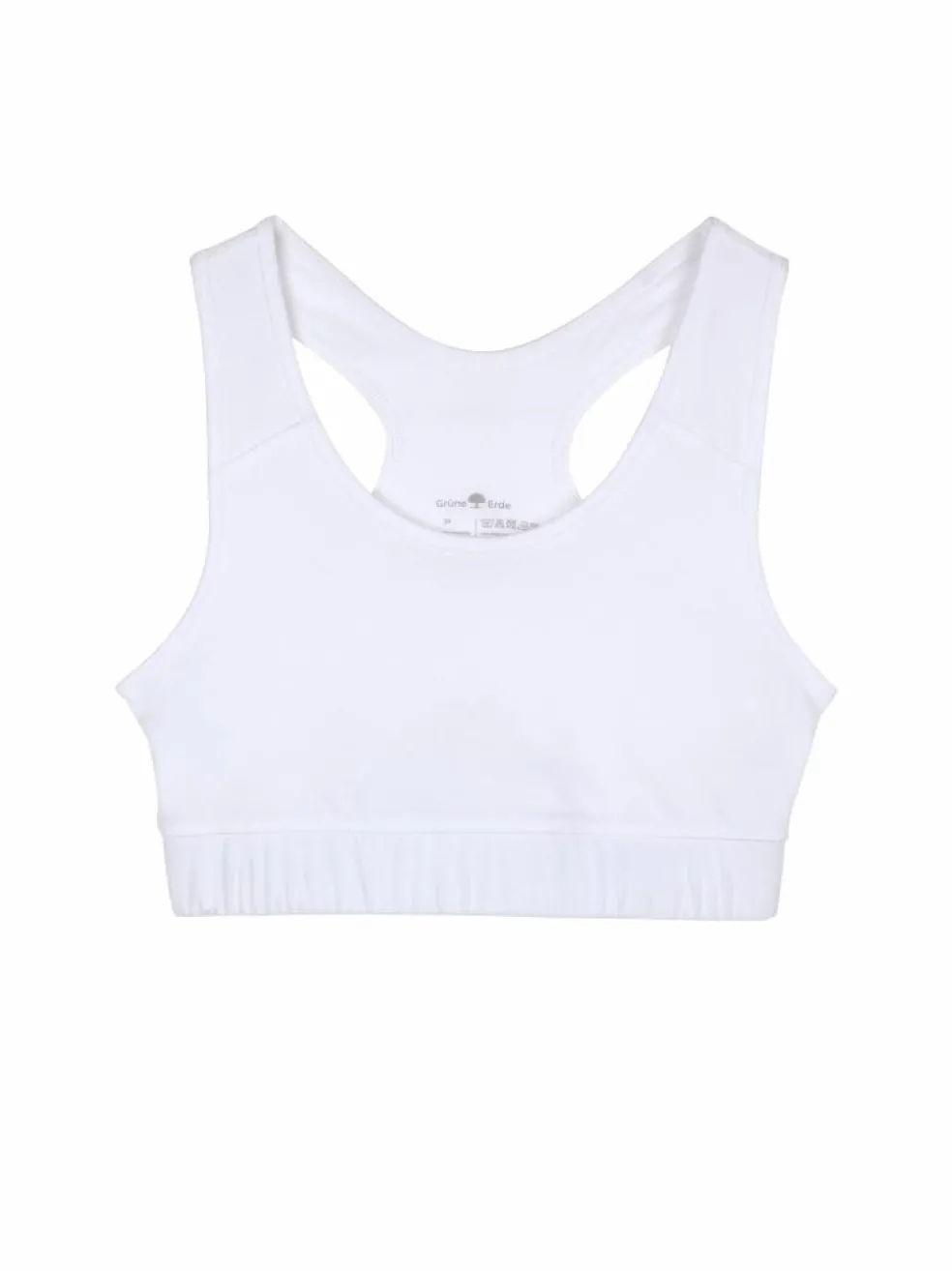 Yoga Bra aus Bio Baumwolle, 11 weiss, 38, GOTS