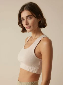 Yoga Bra aus Bio Baumwolle, 73 camelie, 38, GOTS