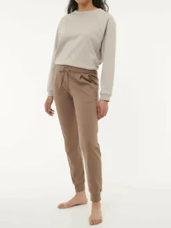 Yogahose aus Bio Baumwolle, 62 walnuss melange, 38, GOTS