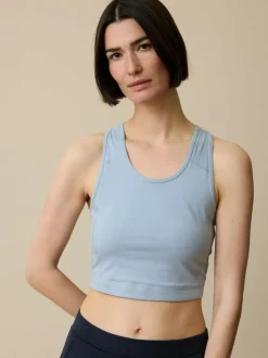 Yogatop aus Bio Baumwolle, 28 kornblume, 44