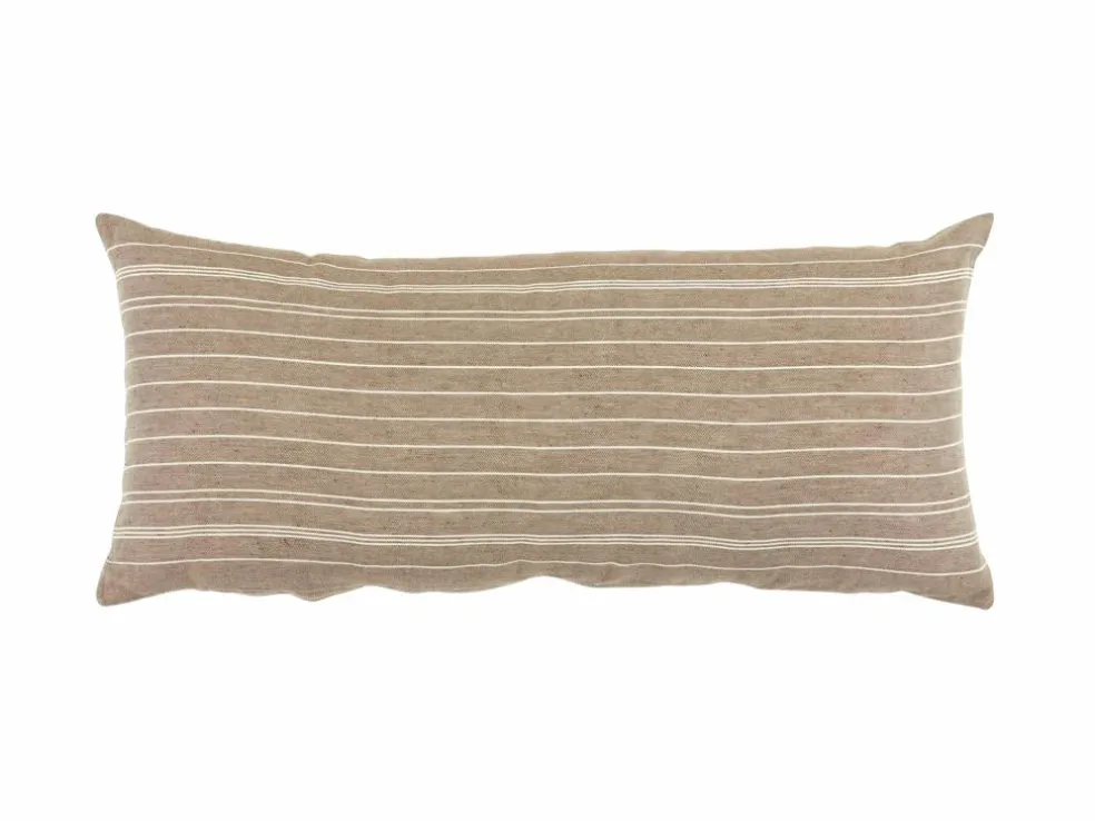 Zierkissenbezug DAFNE, kaffee, 35 x 80 cm, 50% Baumwolle/50% Leinen, GOTS