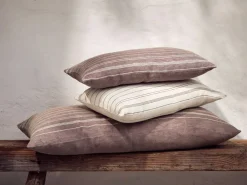 Zierkissenbezug DAFNE, kaffee, 35 x 80 cm, 50% Baumwolle/50% Leinen, GOTS