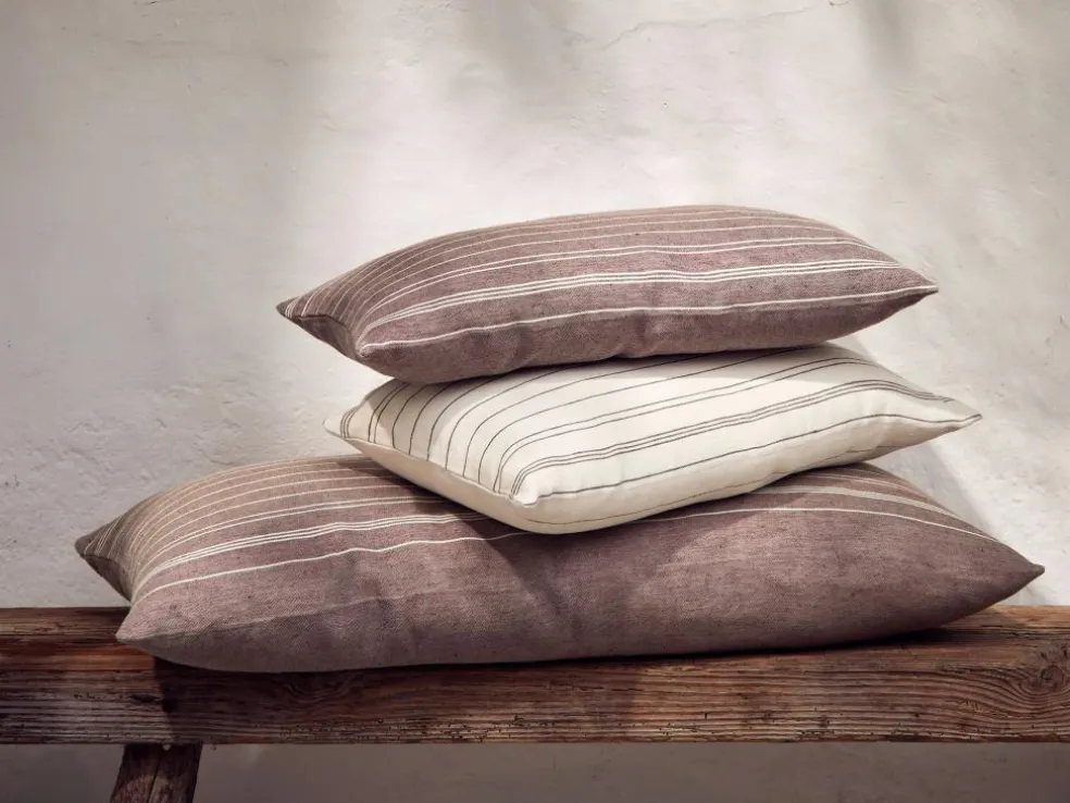 Zierkissenbezug DAFNE, kaffee, 35 x 80 cm, 50% Baumwolle/50% Leinen, GOTS