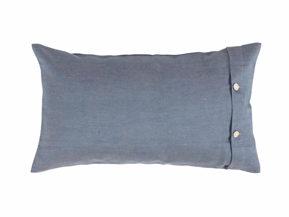 Zierkissenbezug OTIS, blau, 30 x 50 cm, 100 % Leinen, GOTS