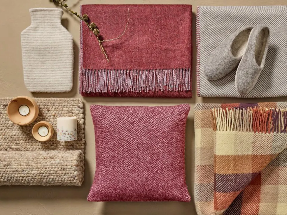 Zierkissenbezug Selma, port, 40 x 40 cm, 100 % Schurwolle (Lamm), eco-wool